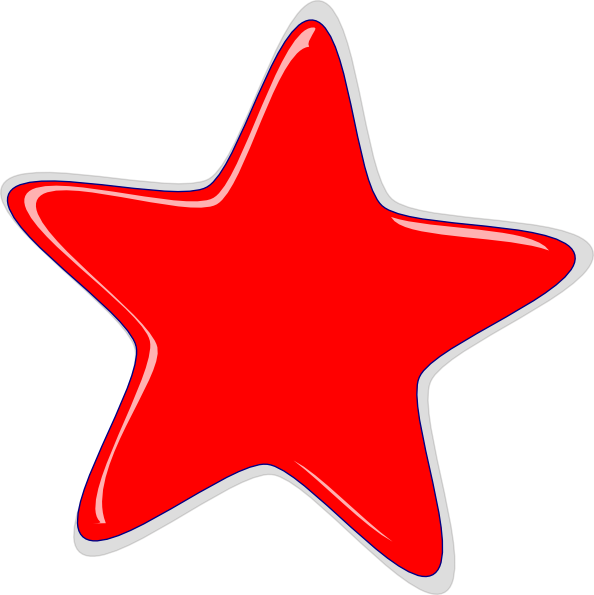 594x595 Red White Blue Star Clip Art