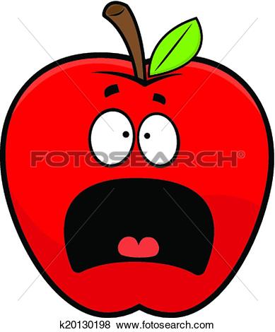 389x470 Apple Clipart Scared