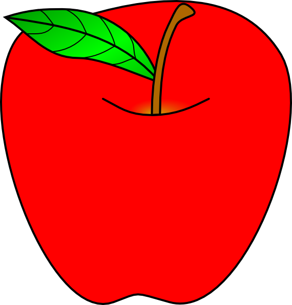570x596 Red Apple Clipart