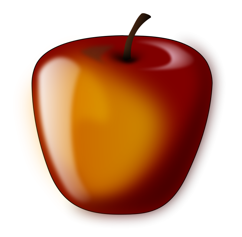 800x784 Red Shaded Apple Free Vector 4vector