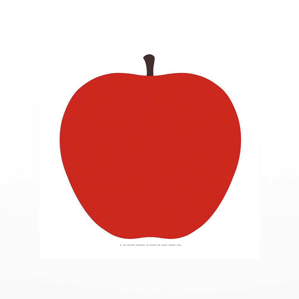 1000x1000 Uno La Mela Red Apple Screenprint Design Museum Shop