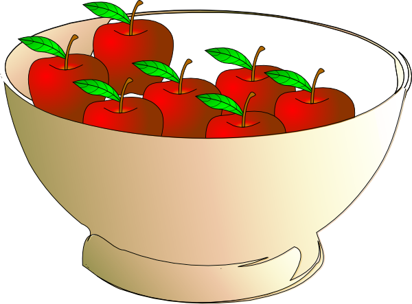 600x443 Bowl 7 Apples Clip Art