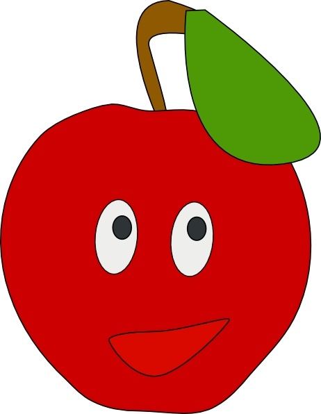 462x596 Smiling Apple Clip Art Free Vector In Open Office Drawing Svg