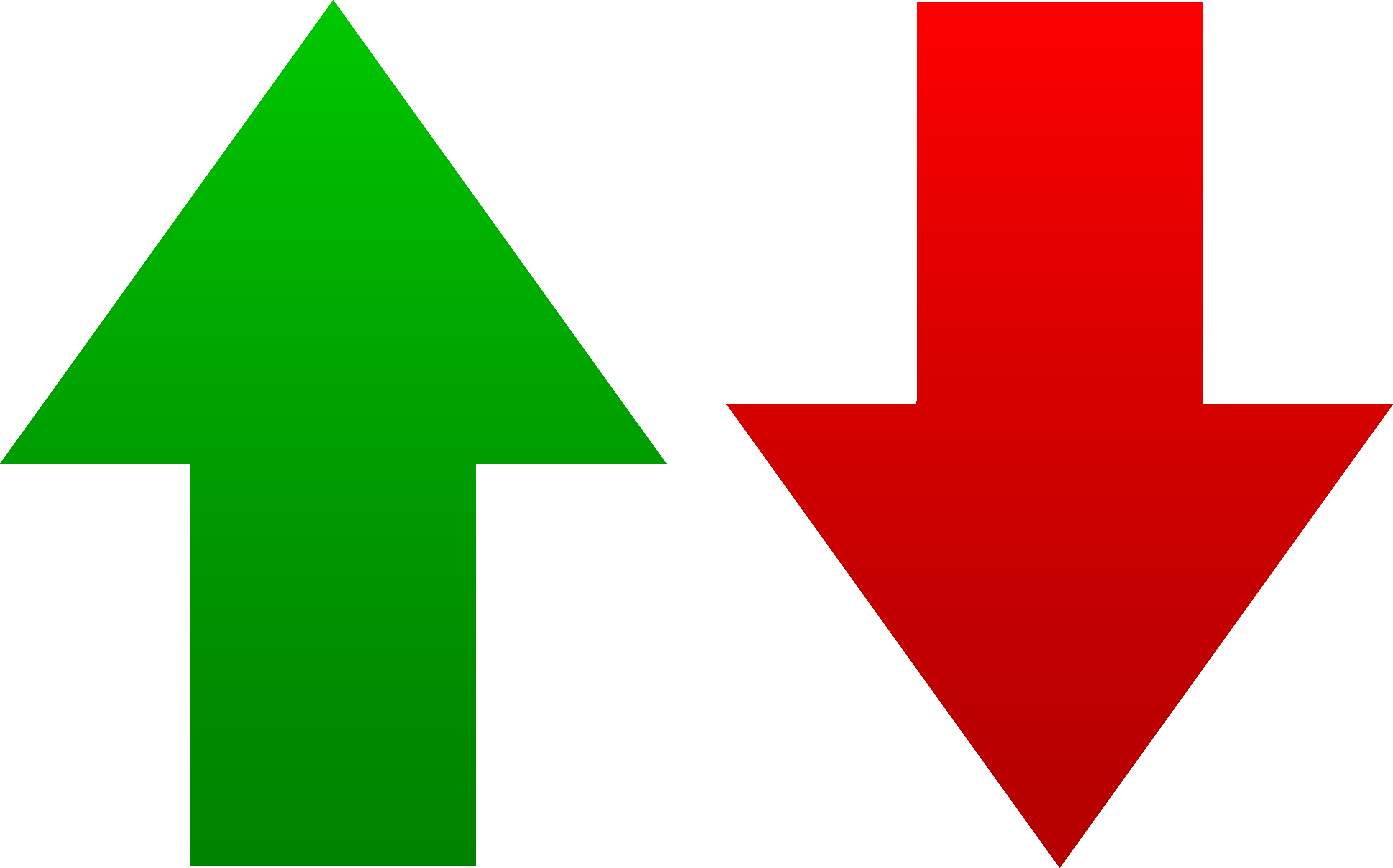 6966x4343 Green And Red Arrow Symbols