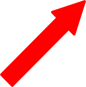 297x298 Red Arrow Up Right Clip Art