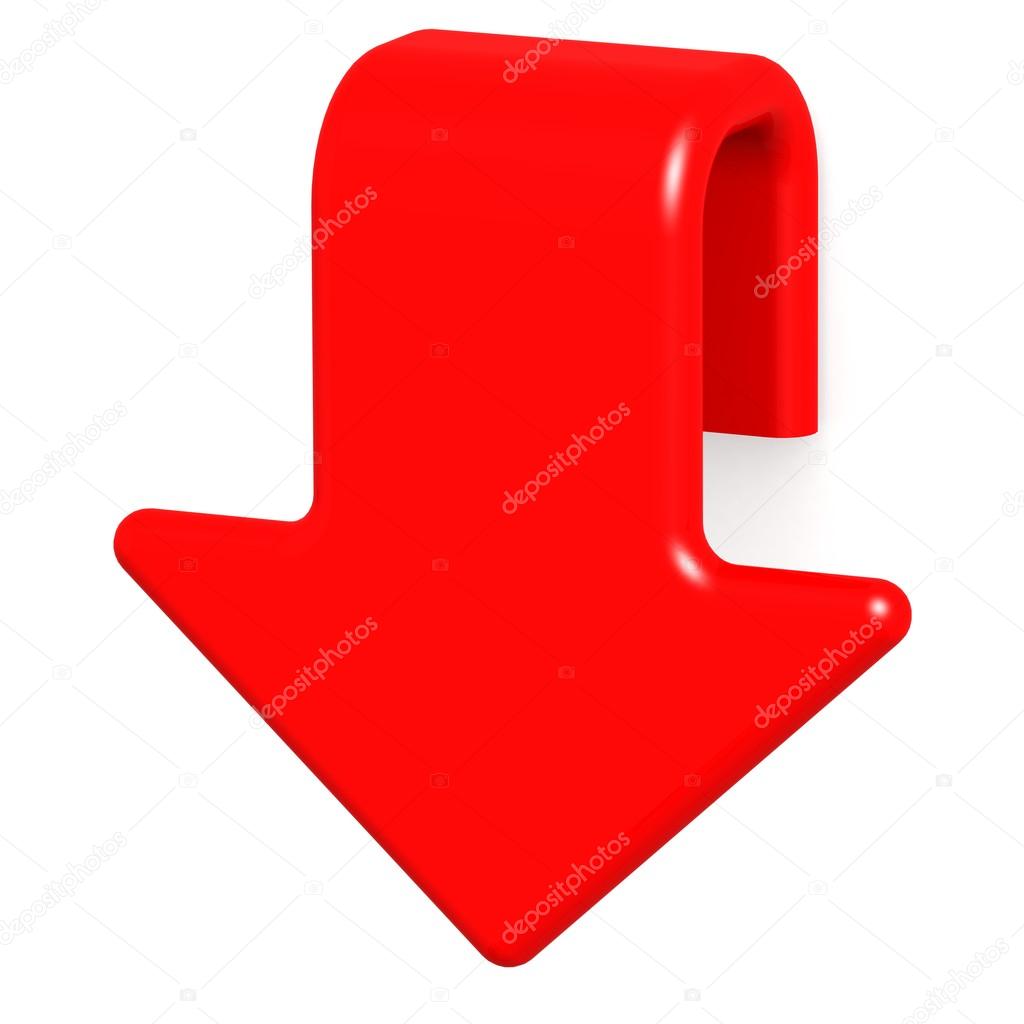 1024x1024 Red Arrow Down Stock Photo Tang90246