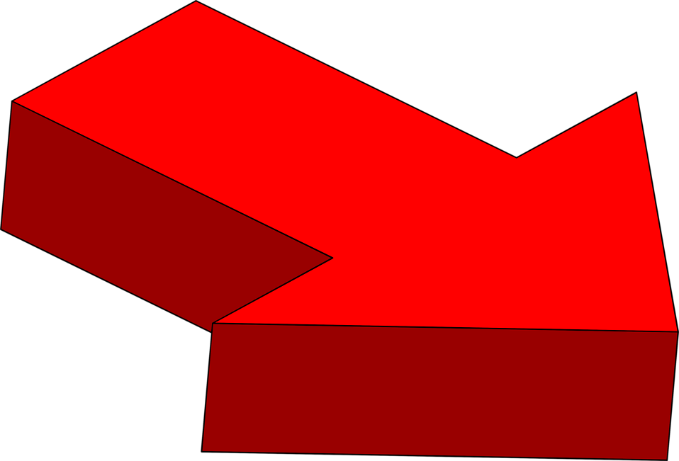 958x651 Arrows Red Free Stock Photo Illustration Of A Right Facing 3d
