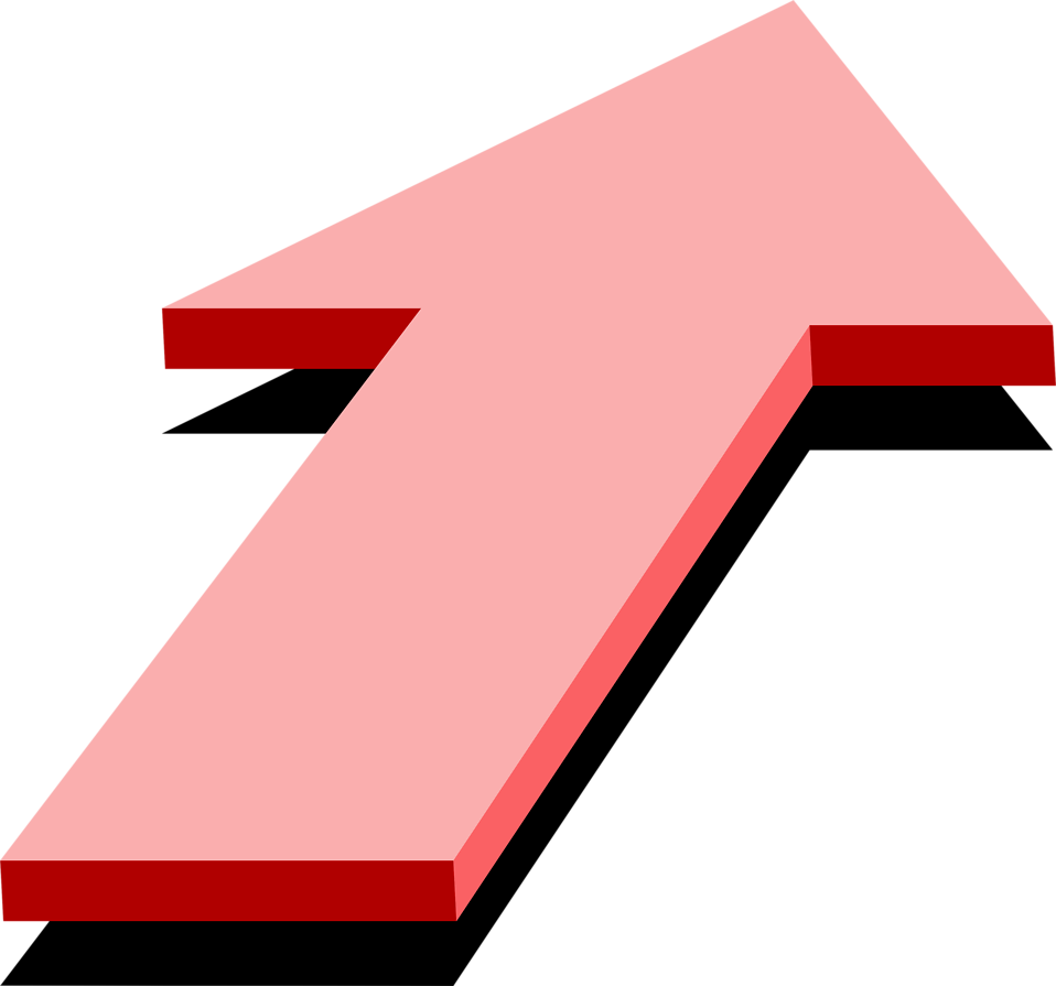 958x895 Arrow Red Free Stock Photo Illustration Of A 3d Pink Up Arrow