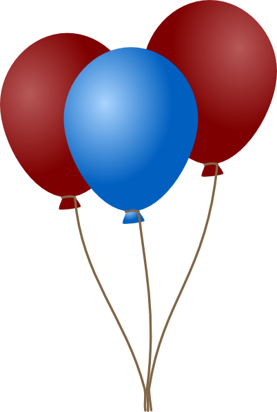 402x596 Blue Balloons Clipart