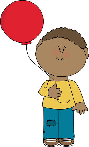 304x500 Boy Holding A Balloon Clip Art
