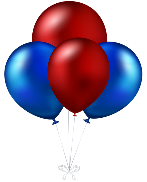 486x600 Red And Blue Balloons Transparent Png Clip Art Image Happy