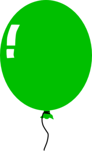 180x295 Green Balloon Clipart