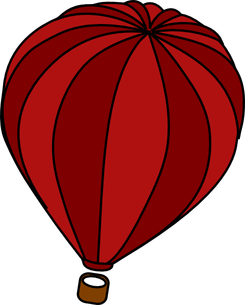 480x597 Hot Air Balloon Clipart Red