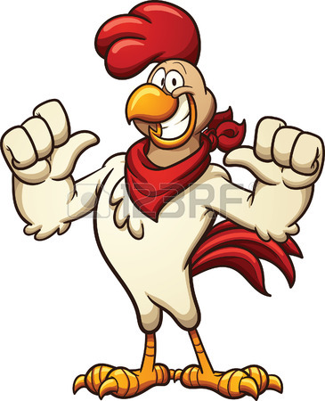365x450 Cool Cartoon Chicken Vector Clip Art Illustration With Simple