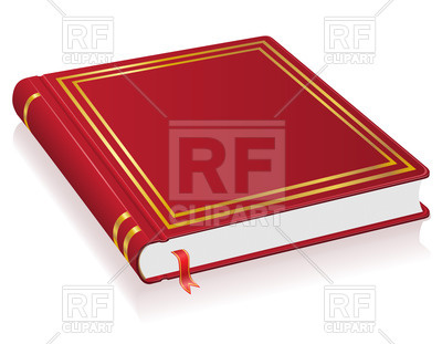 400x311 Closed Red Book With Bookmark Royalty Free Vector Clip Art Image