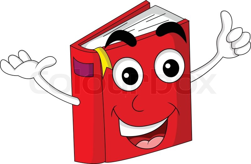 800x523 Cute Red Book Cartoon Stock Vector Colourbox