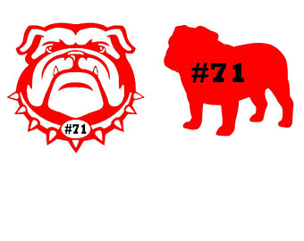 340x270 Bulldog Decal Etsy