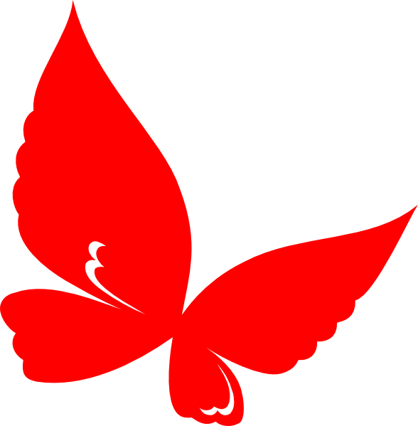 588x599 Red.butterfly Clip Art