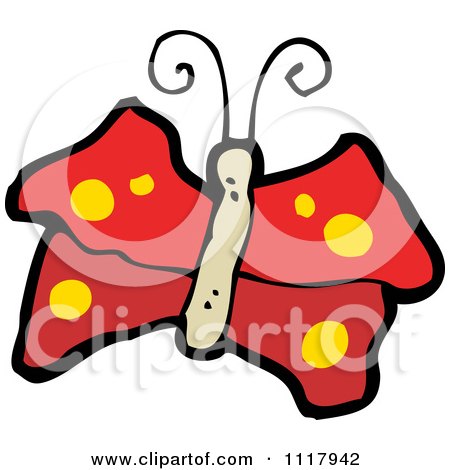 450x470 Royalty Free (Rf) Clipart Of Red Butterflies, Illustrations