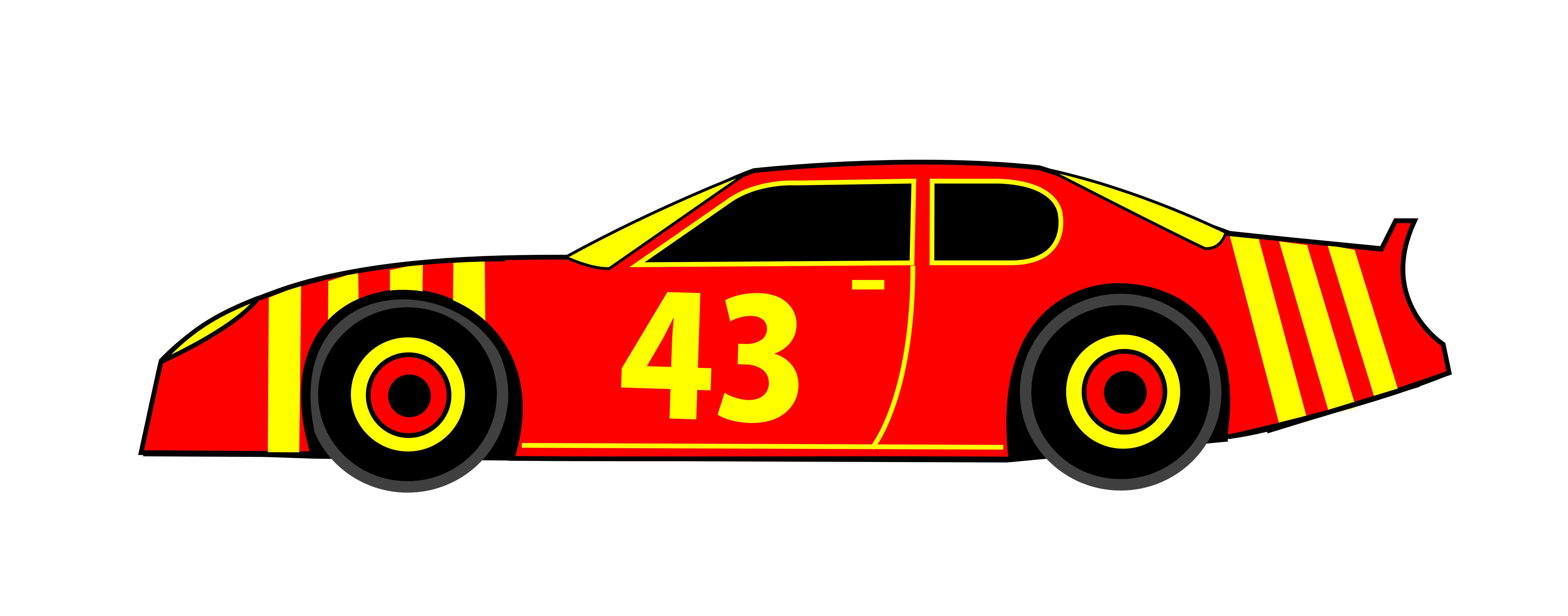 6500x2555 Racing Car Clipart