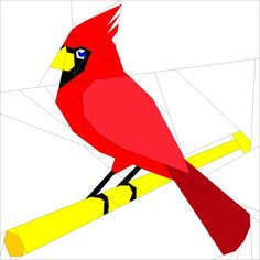 236x236 Clip Art Illustration Of A Red Cardinal Bird Sitting On A Branch