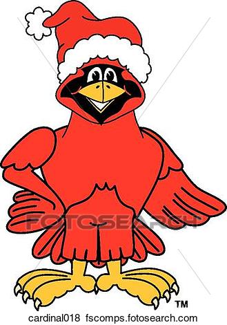 329x470 Stock Illustration Of Cardinal Wearing Santa Hat Cardinal018