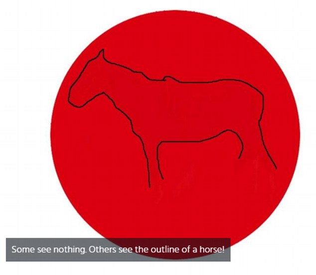 634x552 Optical Illusion Red Dot Sight Test With A Hidden Image Leaves