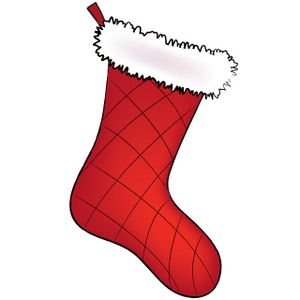 300x300 Free Christmas Stocking Clip Art Image