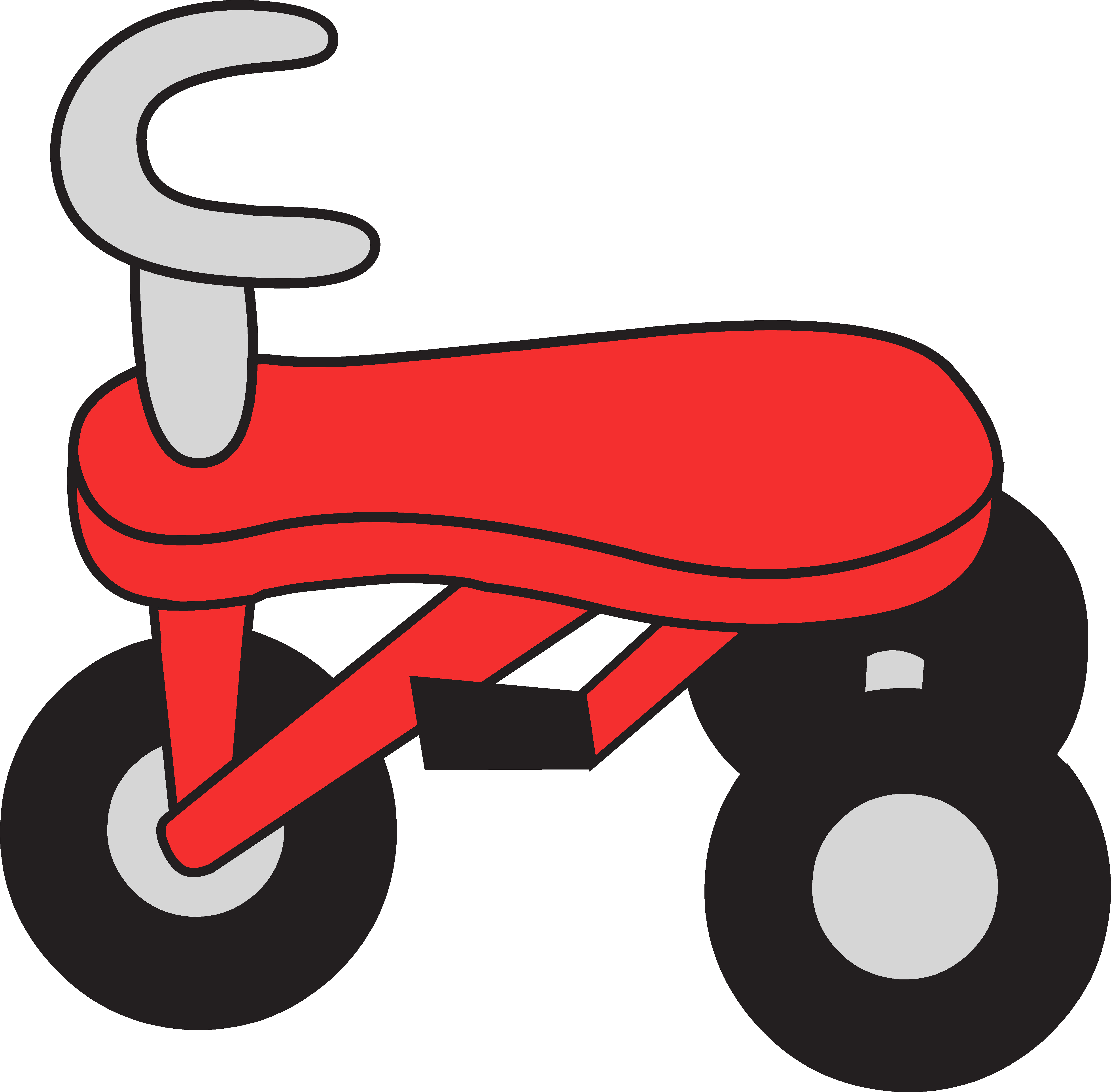 5031x4947 Little Red Tricycle Clipart