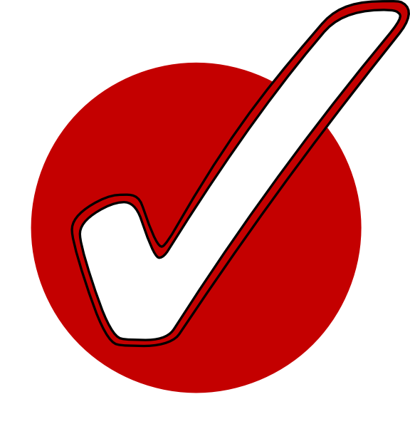 576x595 Red Check Clip Art