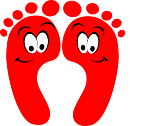 297x258 Red Happy Feet Clip Art