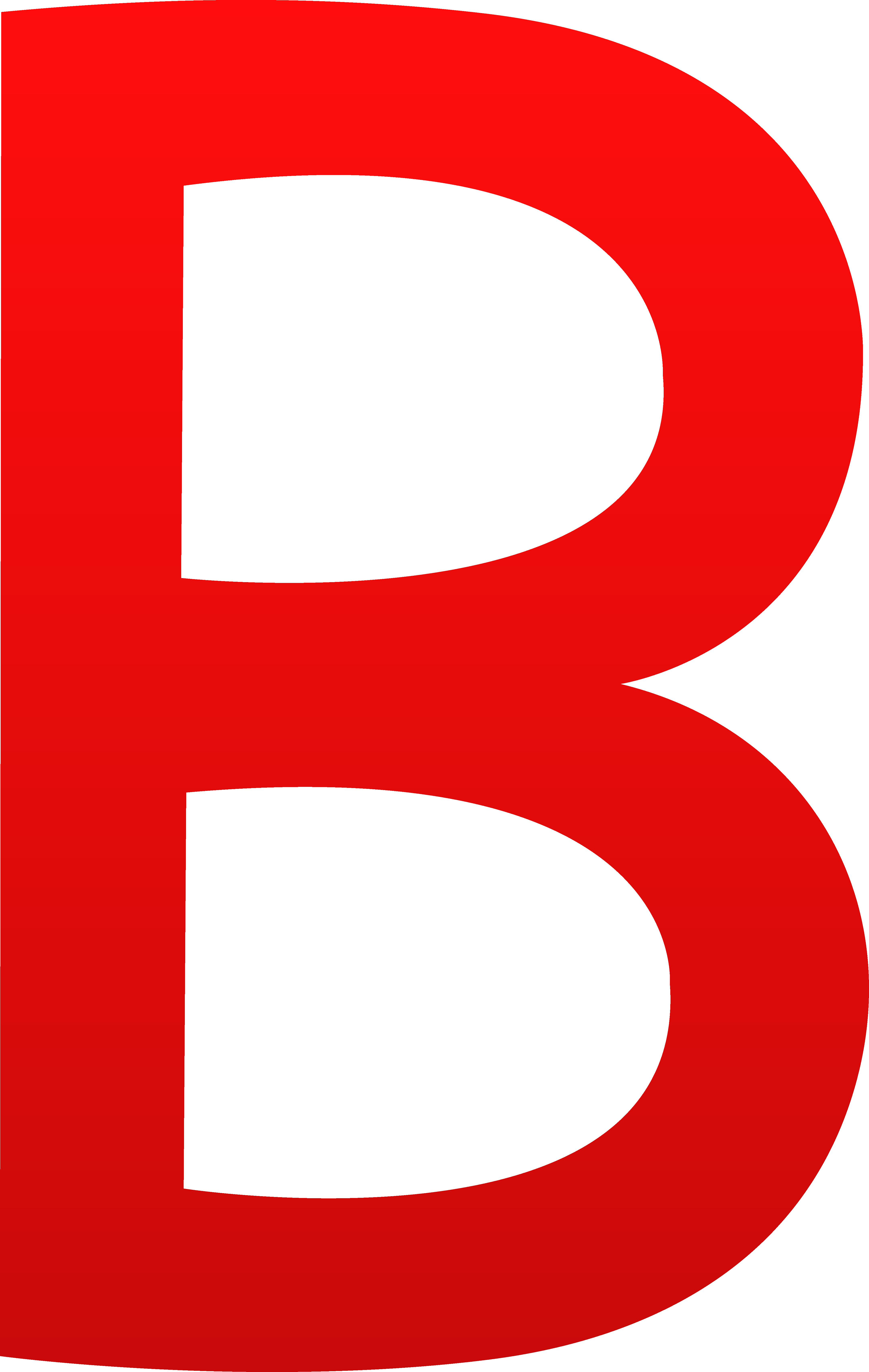4325x6828 Red Letter B Clipart