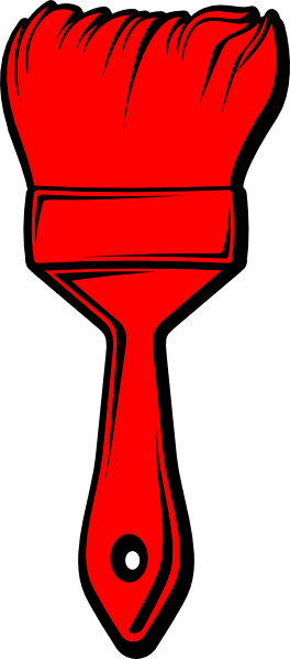 264x598 Red Paint Brush Clip Art