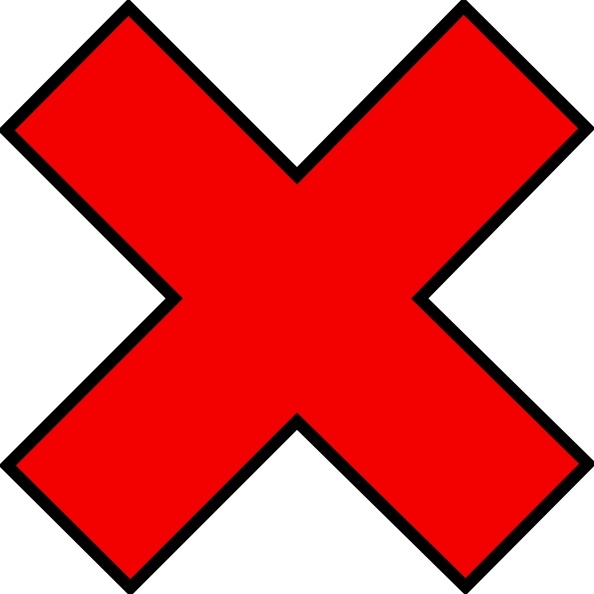 594x594 Red Cross Clipart Incorrect