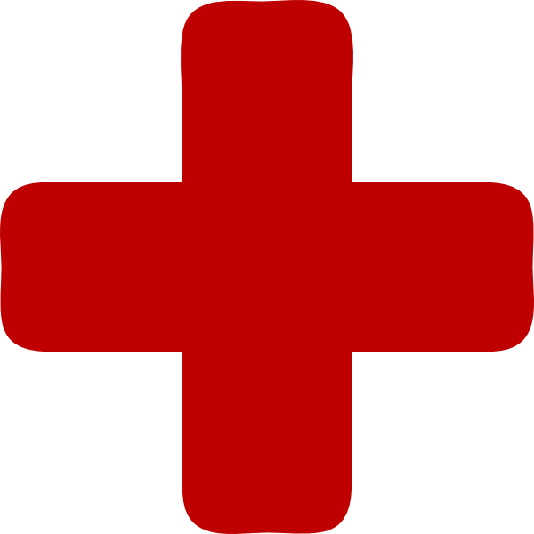 600x600 Red Medical Cross Clip Art