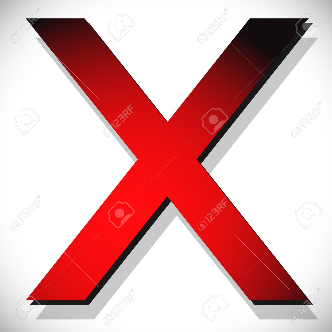 1300x1300 Red Cross, X Letter