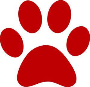 299x288 Red Paw Print Clip Art School Paw Print Clip Art