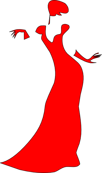 354x597 Red Dancing Woman Clip Art