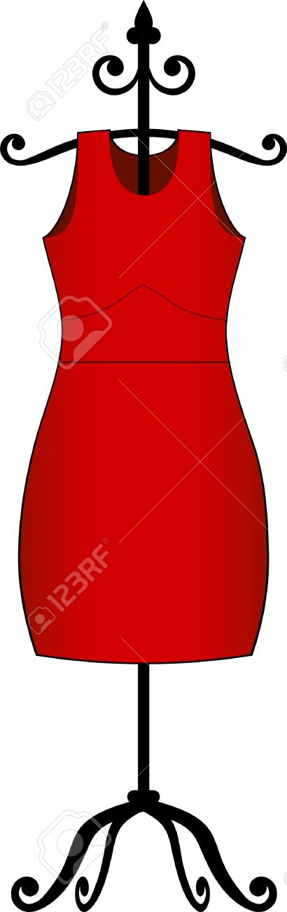410x1300 Red Dress Clipart Beautiful Dress