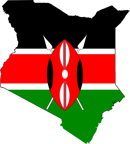 451x500 Kenya Map Flag Vector Clip Art Public Domain Vectors