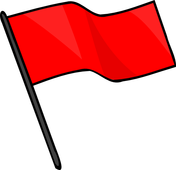 600x580 Red Flag Clipart