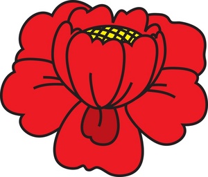 300x256 Red Flower Clipart Image