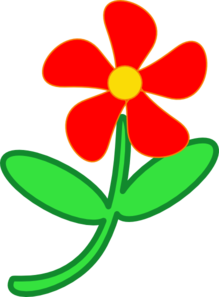 219x297 Red Flower Cute Clip Art