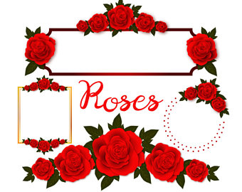 340x270 Red Flower Clip Art Etsy