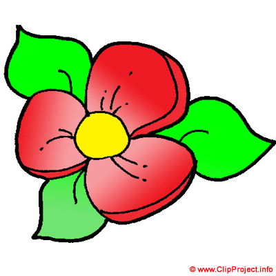 400x400 Red Flower Clipart Image