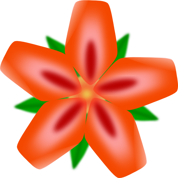 600x600 Atulasthana Red Flower Clip Art Free Vector 4vector