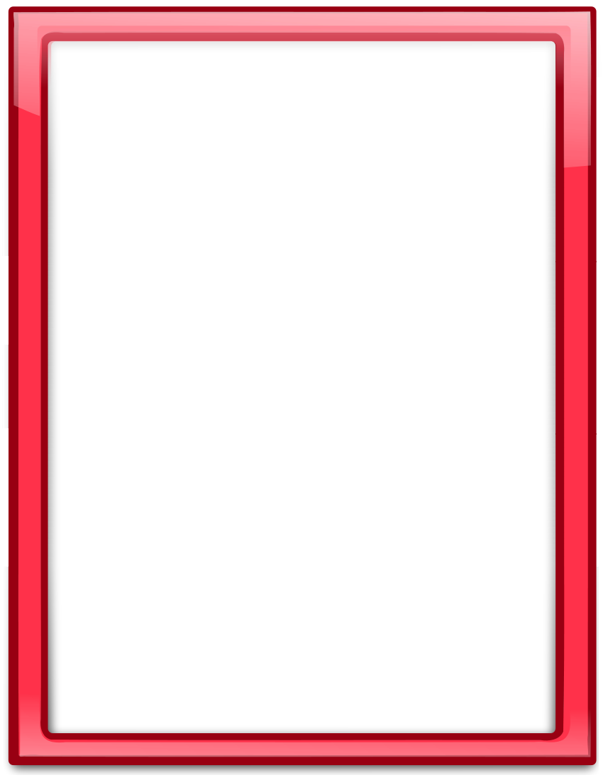 850x1100 Red Frame Clipart