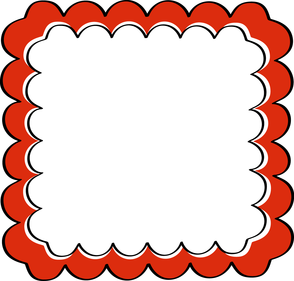 1222x1168 Red Scalloped Frame