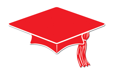 500x309 Red Graduation Cap Clip Art Clipart