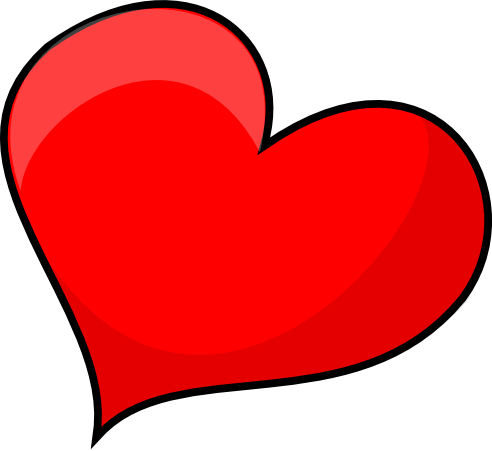 492x451 Red Heart Clipart